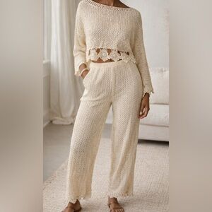 Vintage French Connection Cream Knit Top